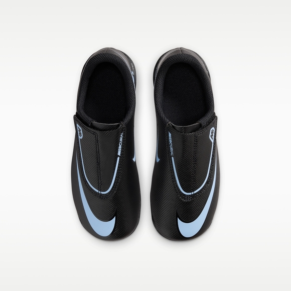 Nike Kids Black and Blue Mercurial Cleats - Picture 4 of 9